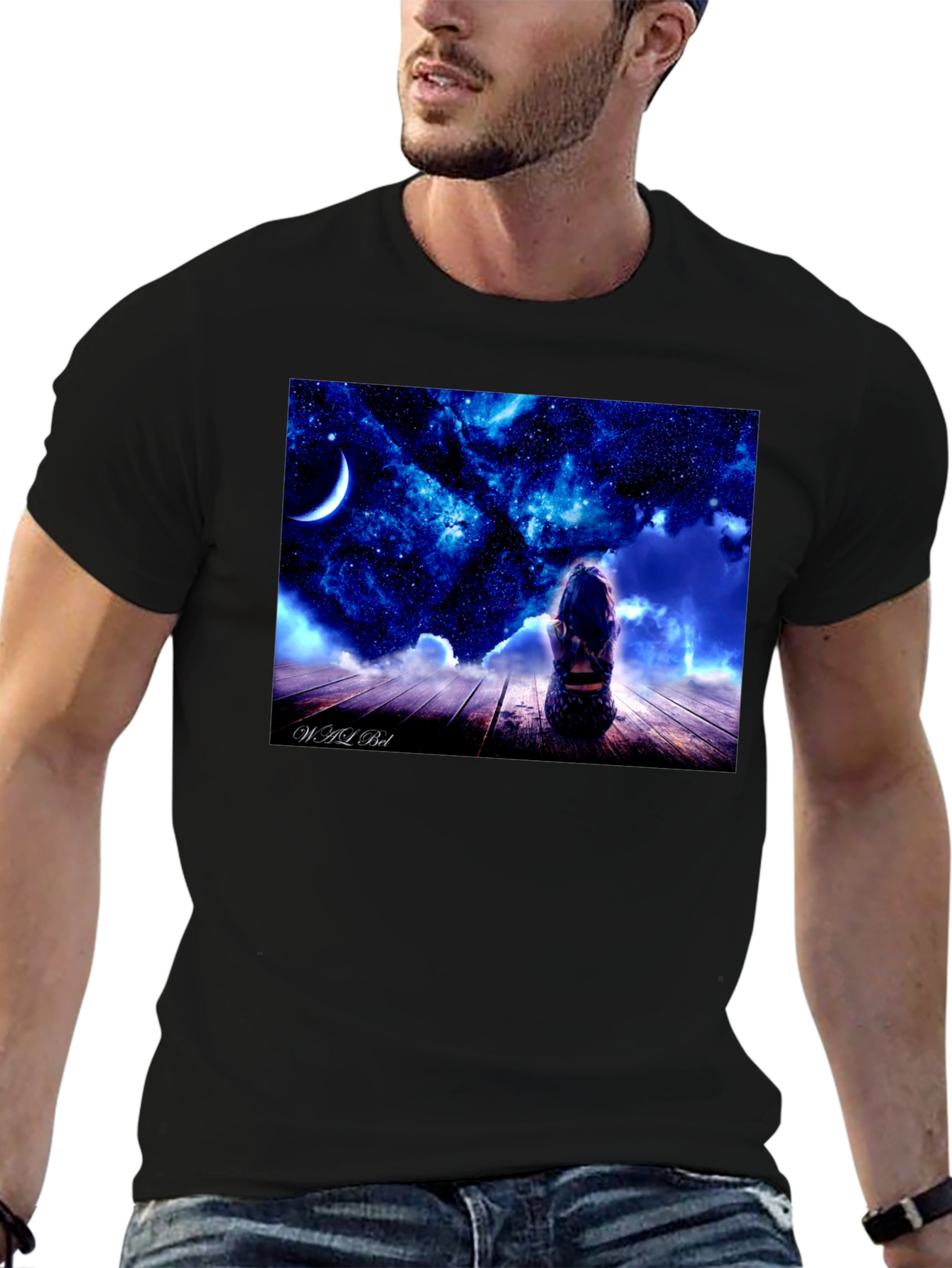 Cosmic Dreamer Black T-Shirt