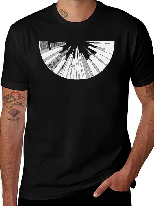 Abstract Cityscape Black Graphic Tee