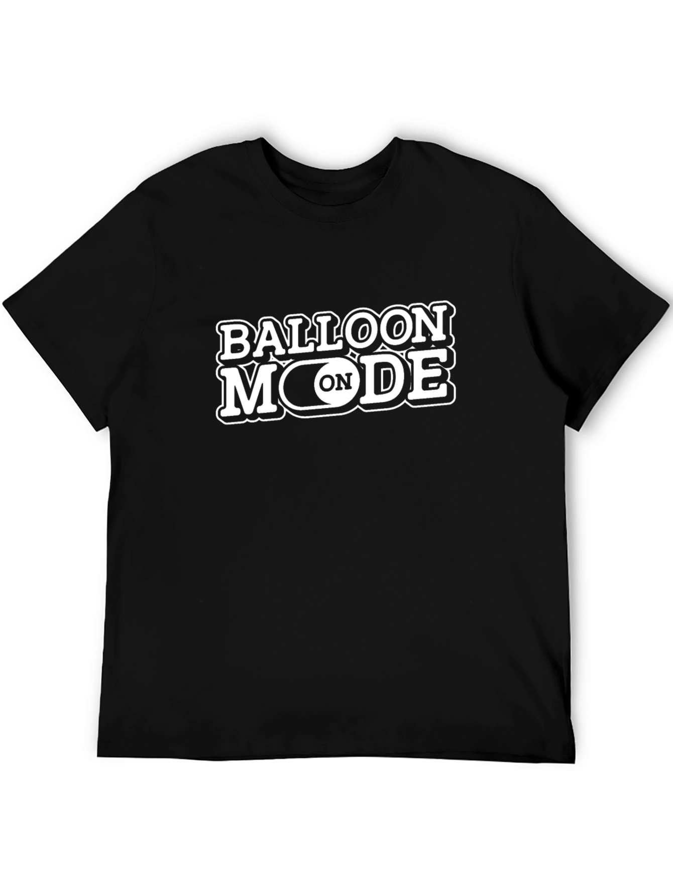 Balloon Mode On Black T-Shirt
