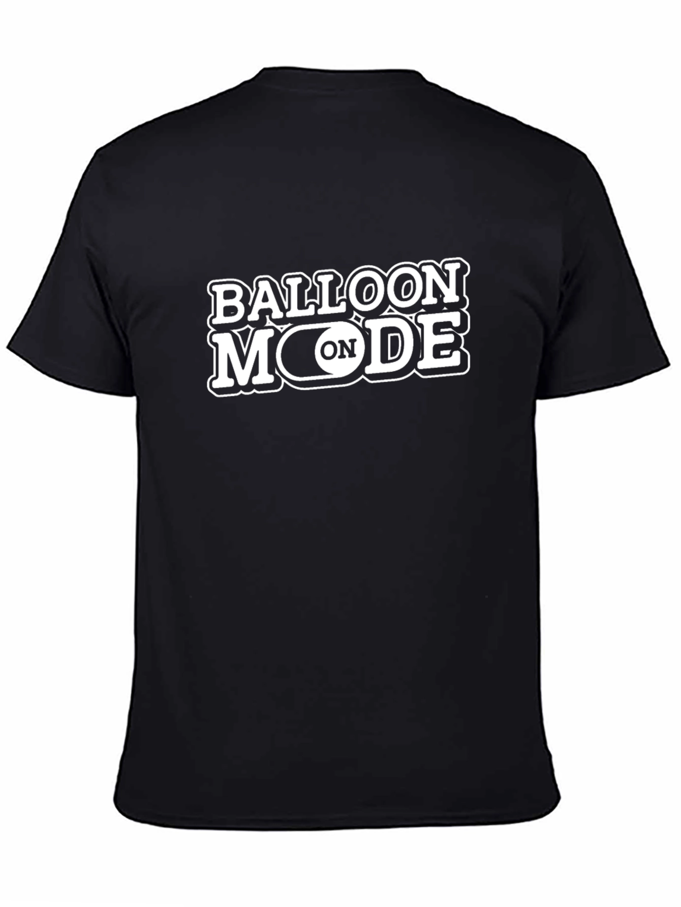 Balloon Mode On Black T-Shirt