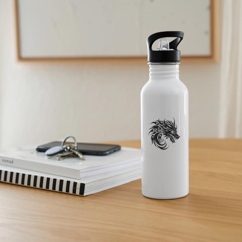 Tattoo Style Roaring Chinese Dragon Head