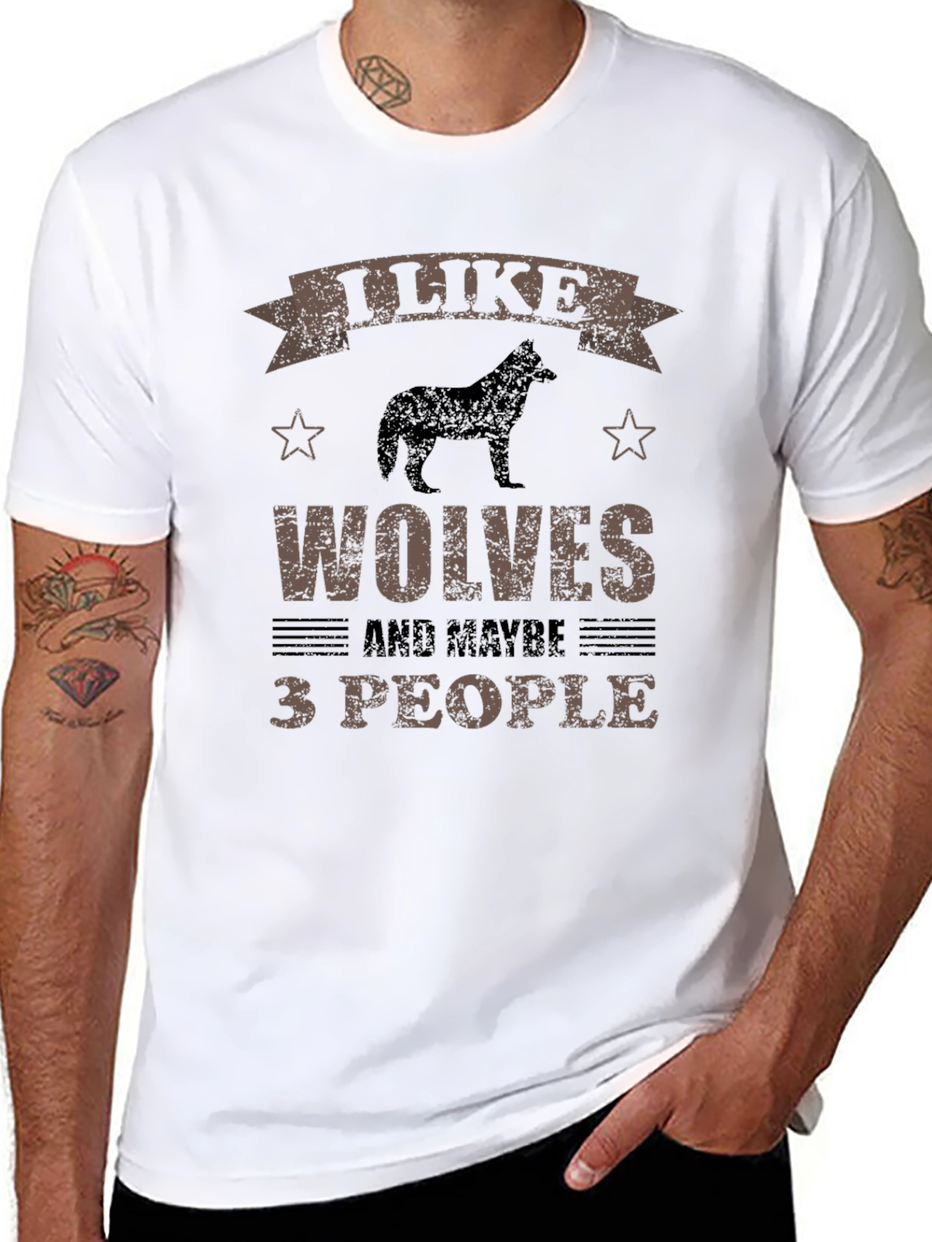 I Like Wolves and Maybe 3 People Graphic Tee