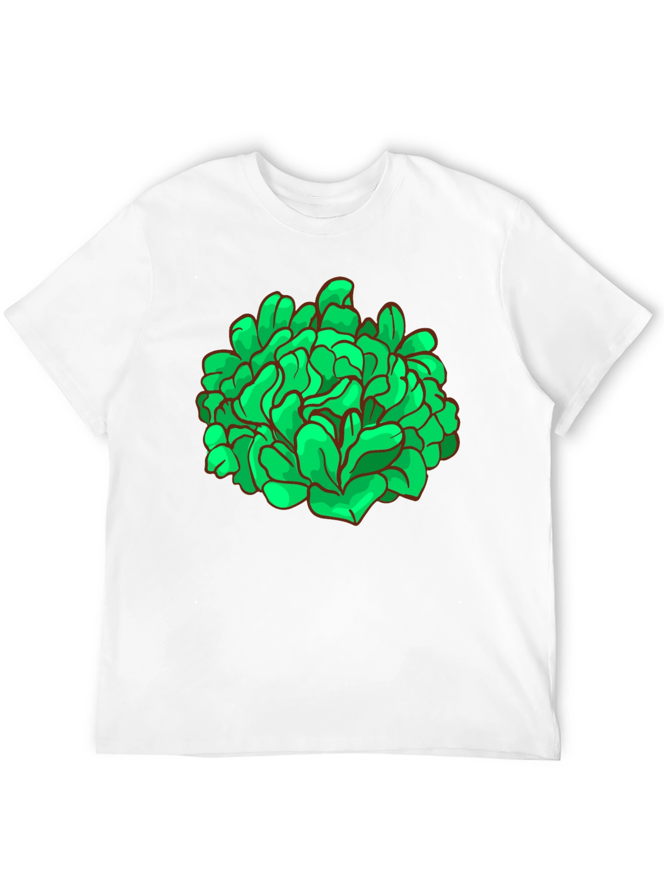 Abstract Green Graphic Print Black T-Shirt