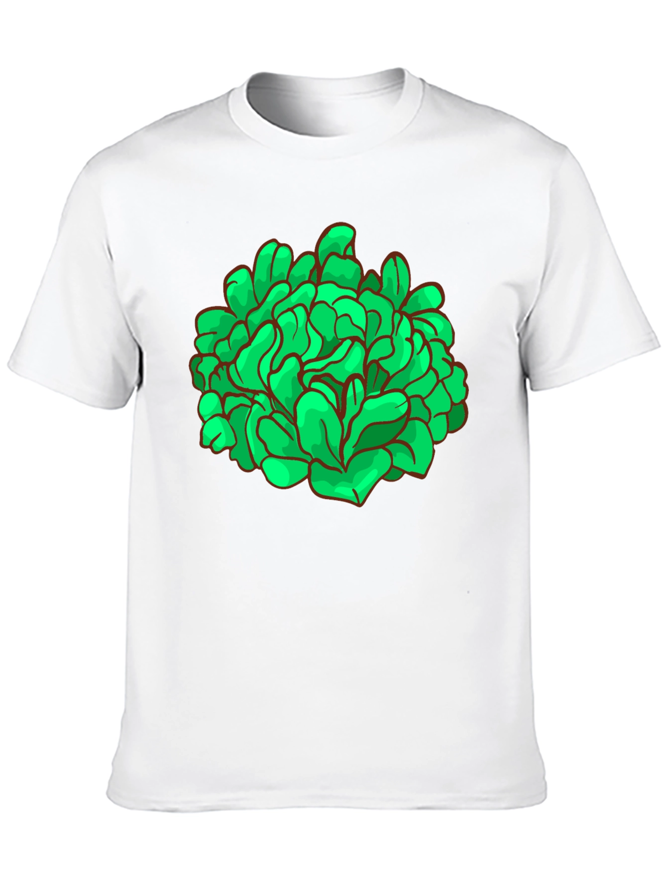 Abstract Green Graphic Print Black T-Shirt