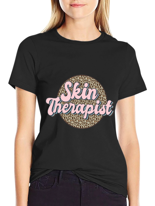 Skin Therapist Leopard Print T-Shirt