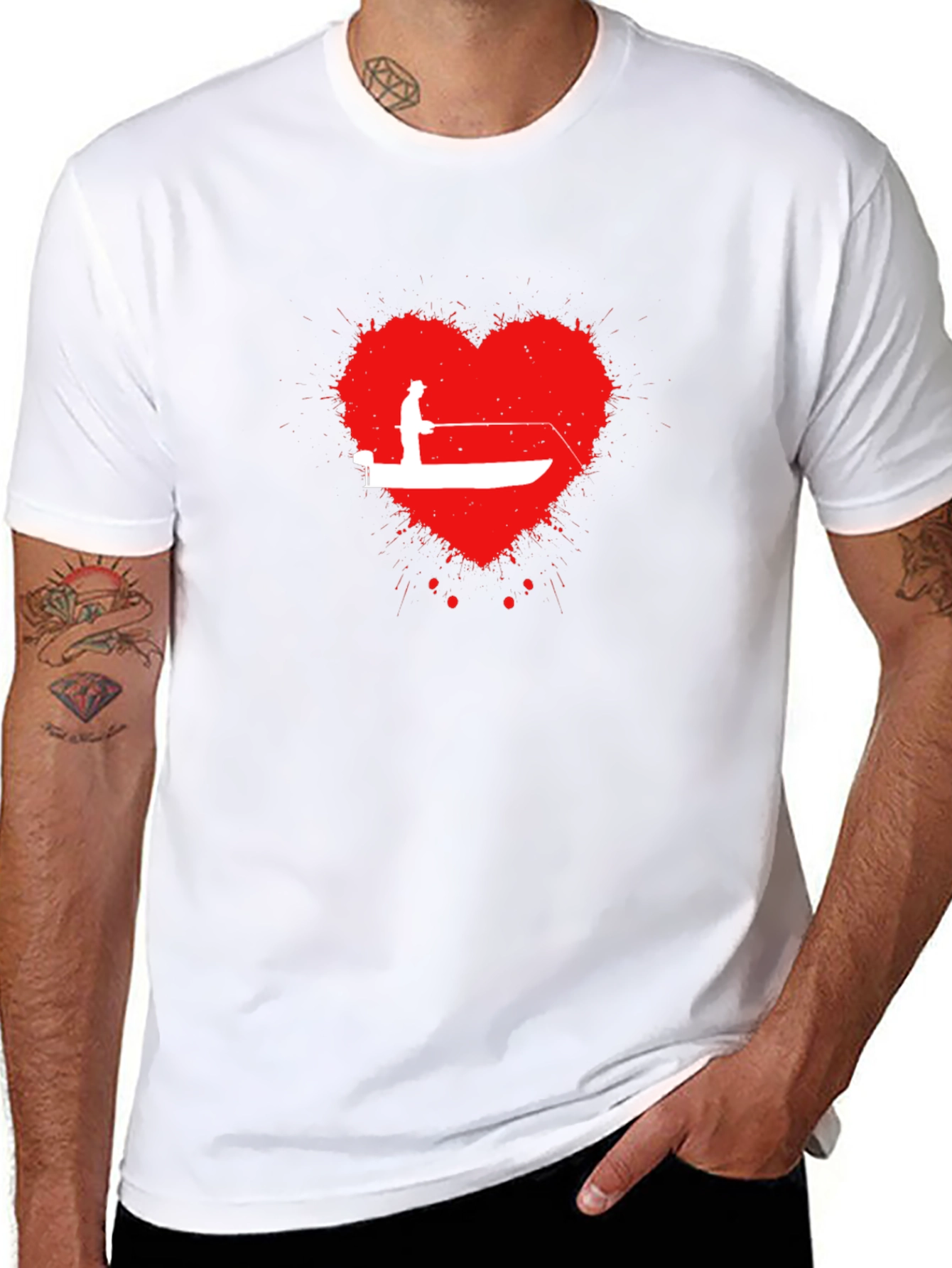 Fishing Heartbeat T-Shirt - Anglers Love