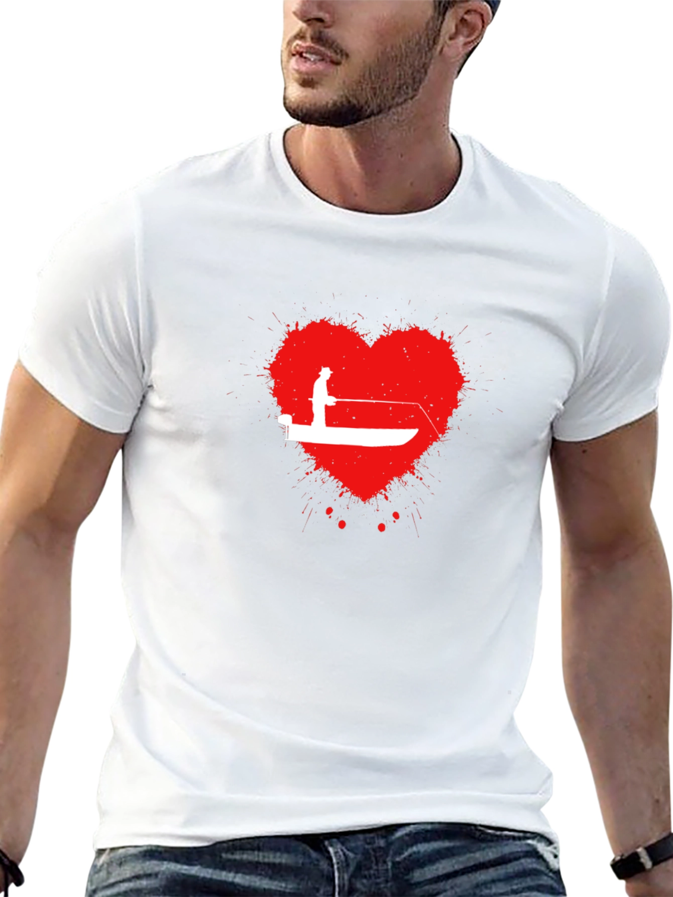 Fishing Heartbeat T-Shirt - Anglers Love