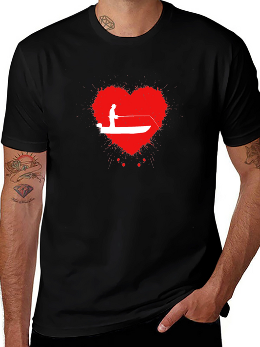 Fishing Heartbeat T-Shirt - Anglers Love