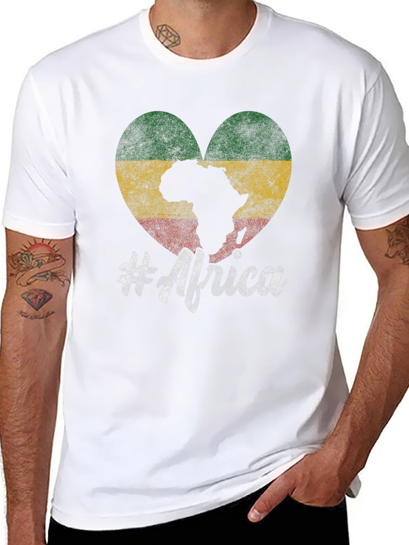 Africa Heart Flag T-Shirt