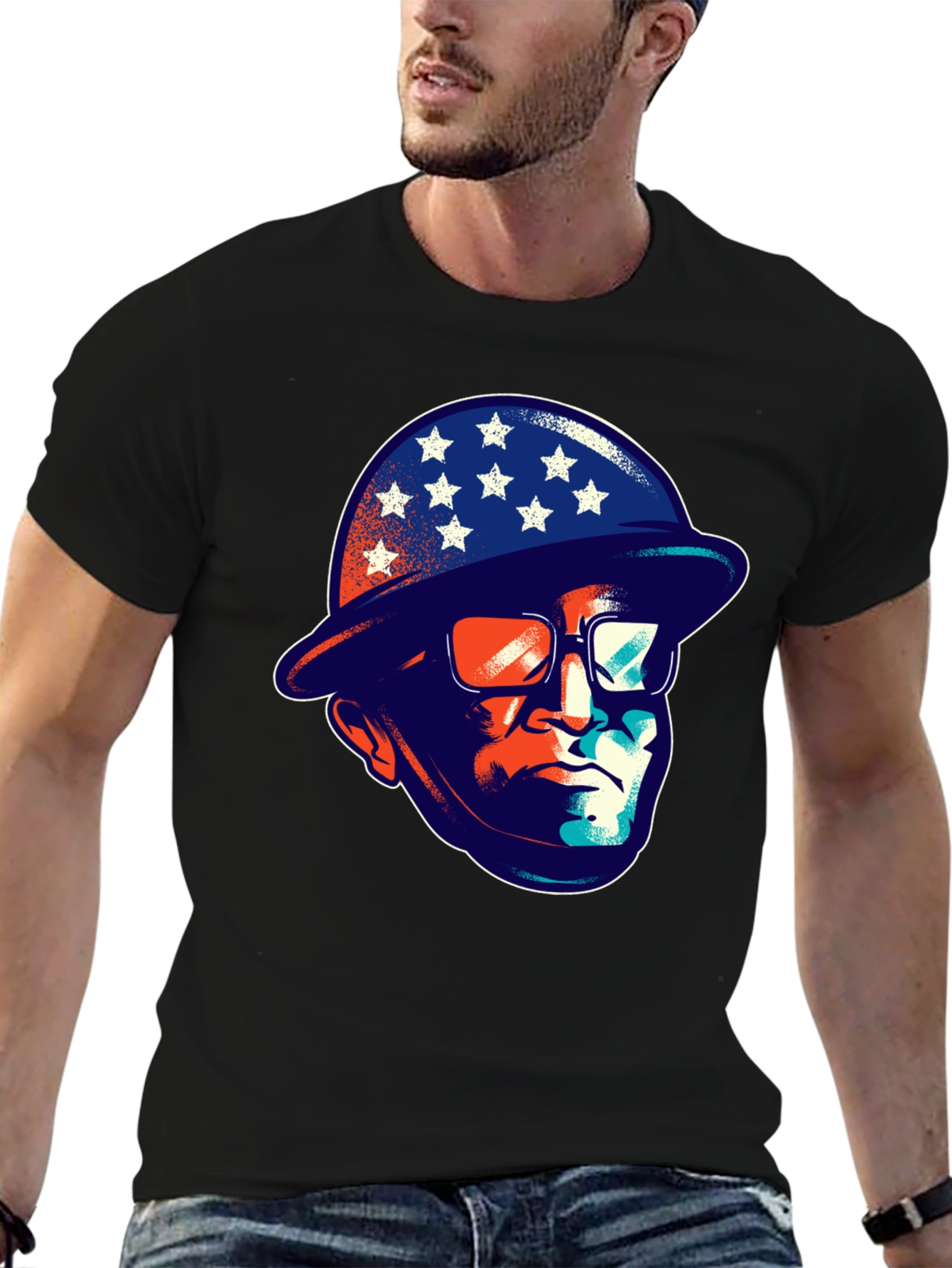 Patriotic Graphic T-Shirt - American Icon Design