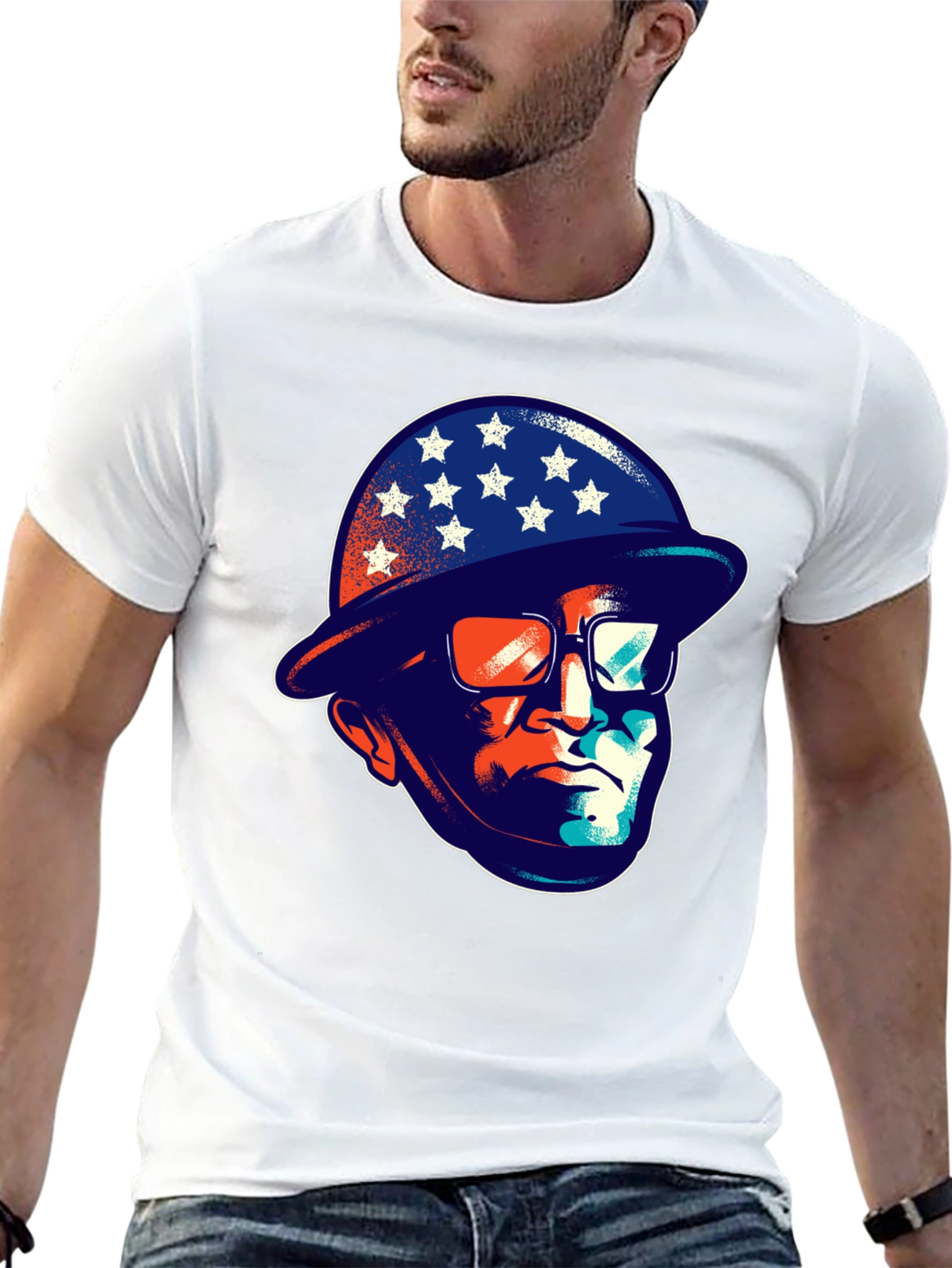Patriotic Graphic T-Shirt - American Icon Design