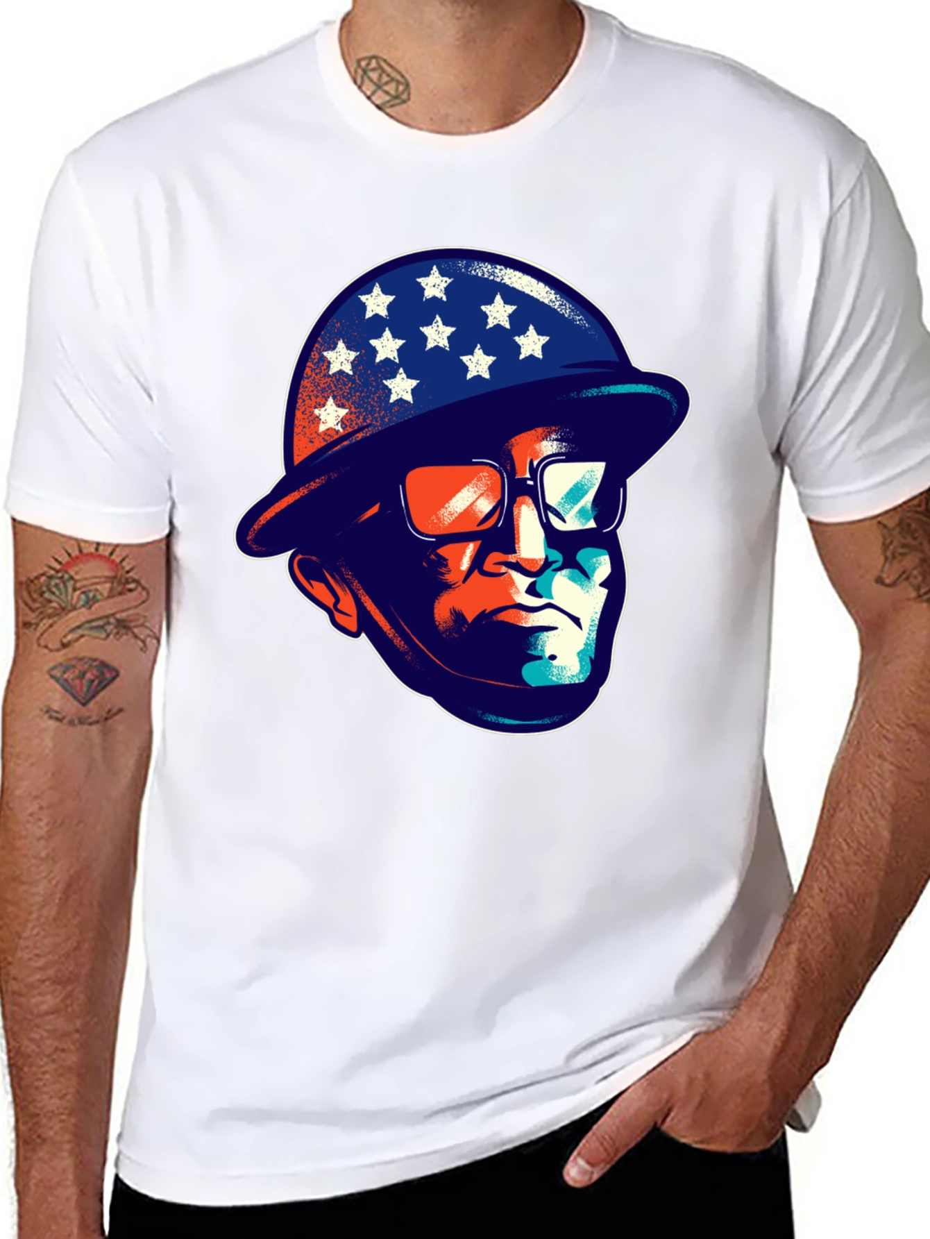 Patriotic Graphic T-Shirt - American Icon Design