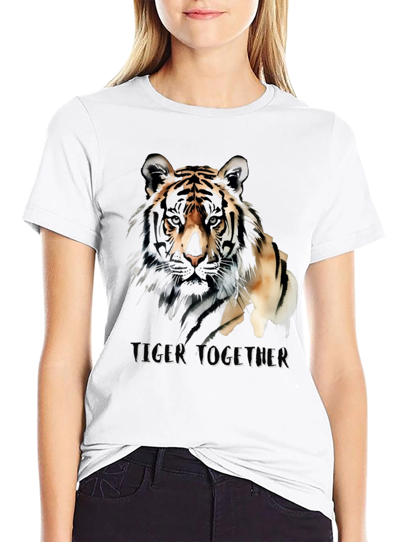 Tiger Together Graphic T-Shirt - Black