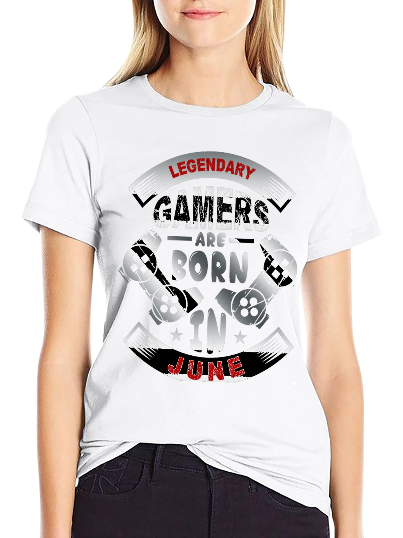 Legendary Gamers Born In June Black T-Shirt