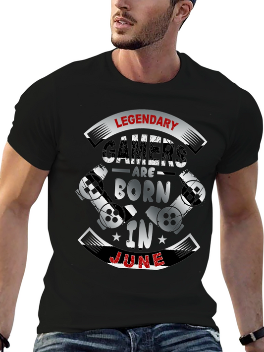 Legendary Gamers Born In June Black T-Shirt