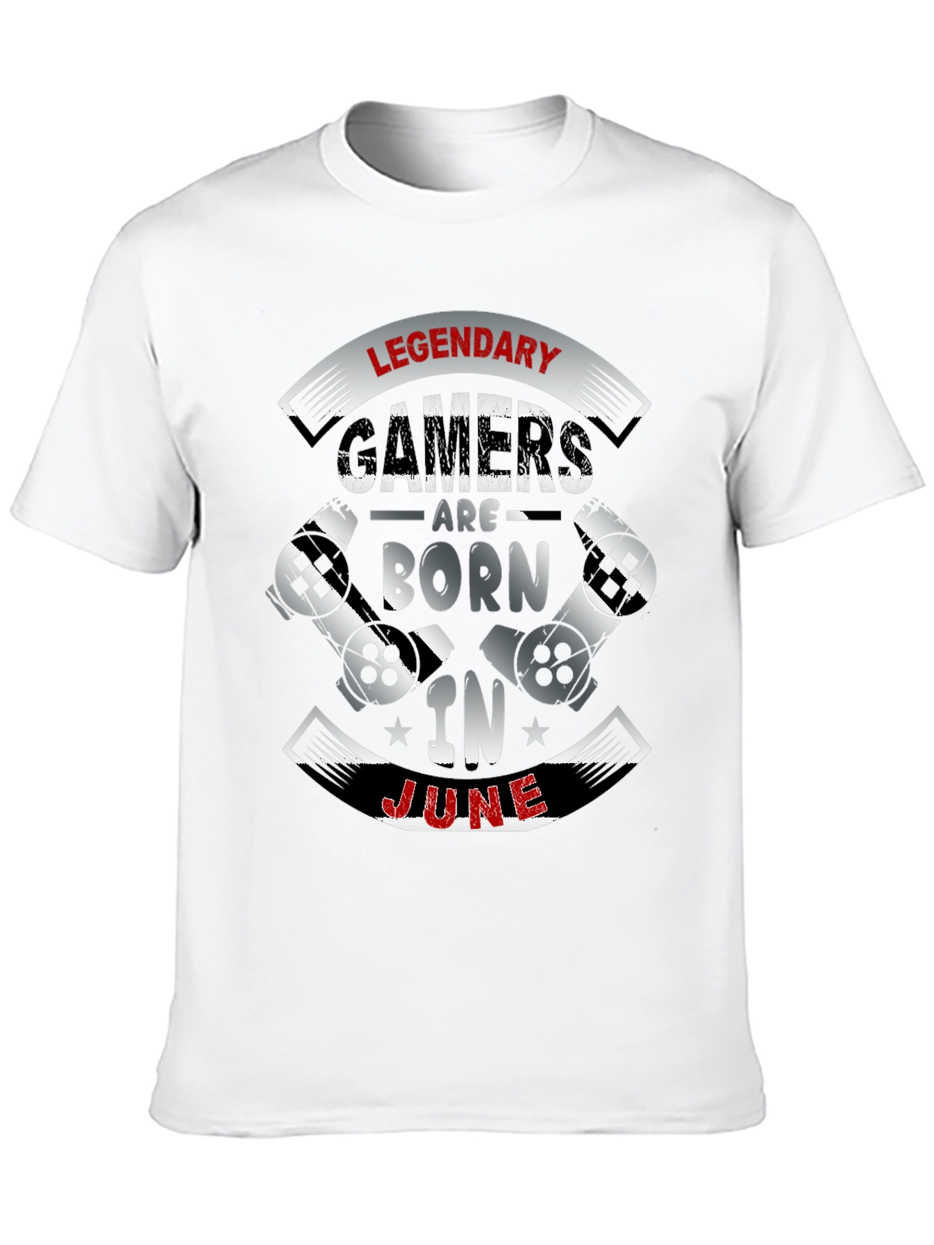Legendary Gamers Born In June Black T-Shirt