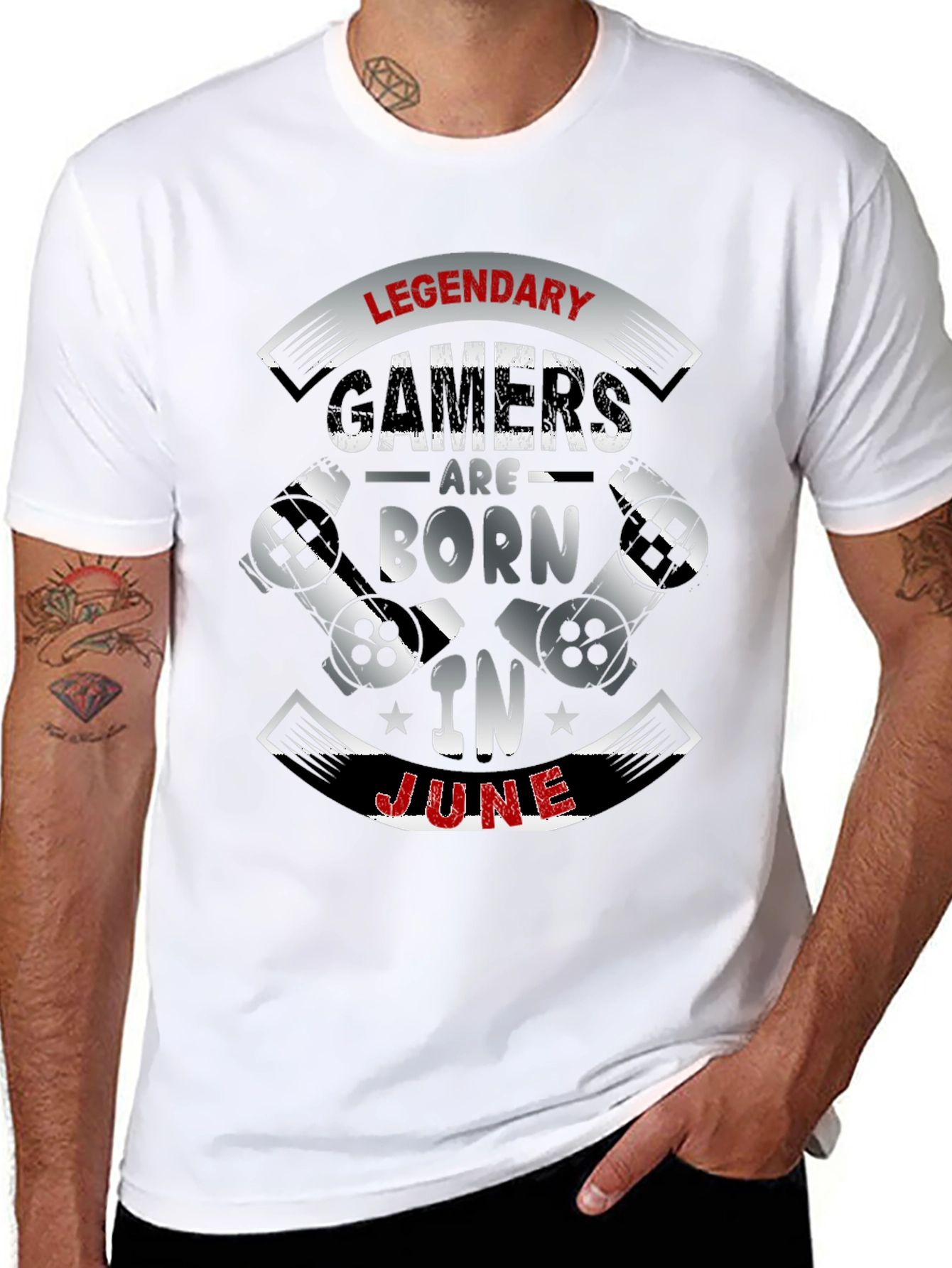 Legendary Gamers Born In June Black T-Shirt