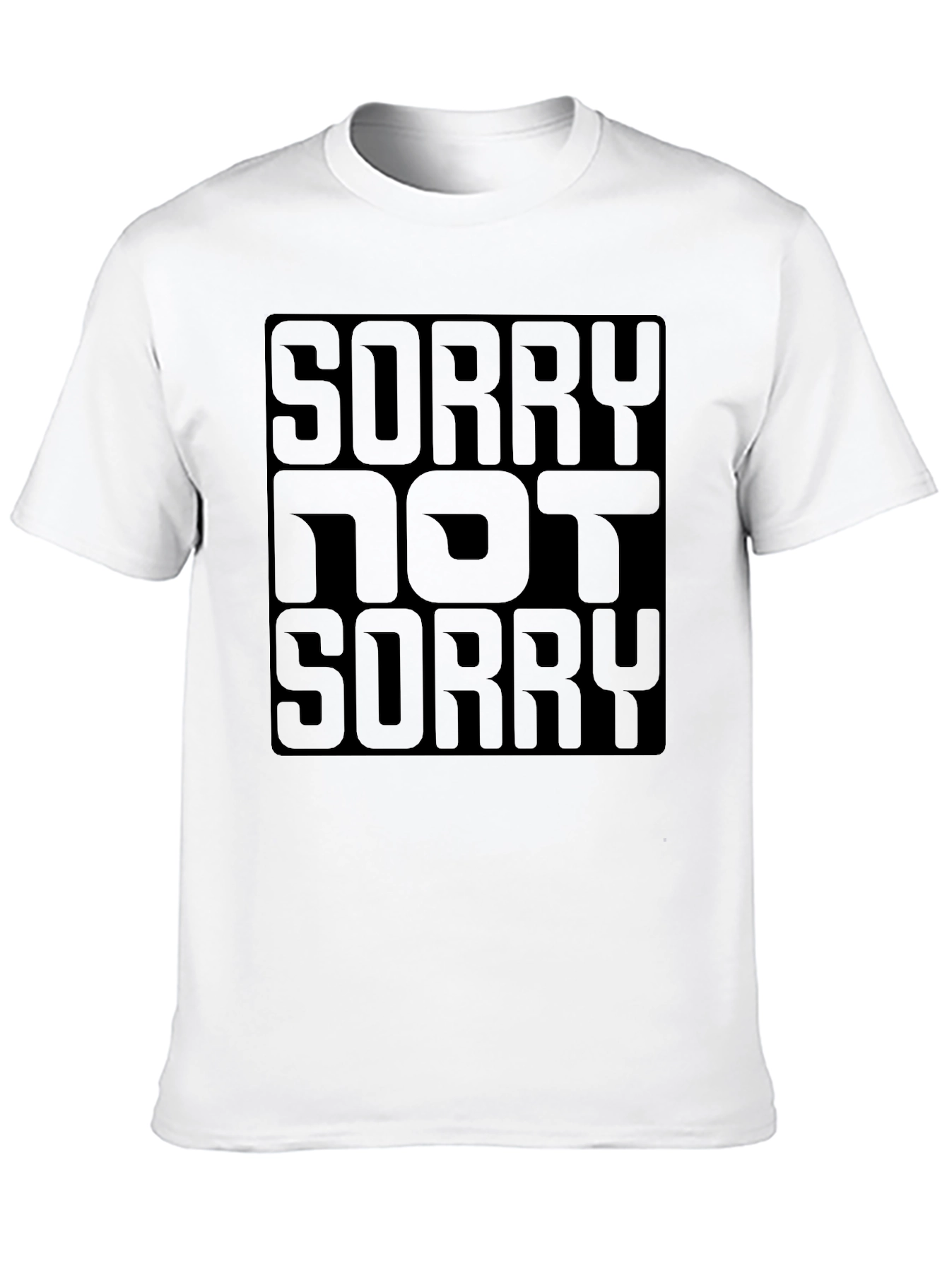 Sorry Not Sorry Black Graphic T-Shirt