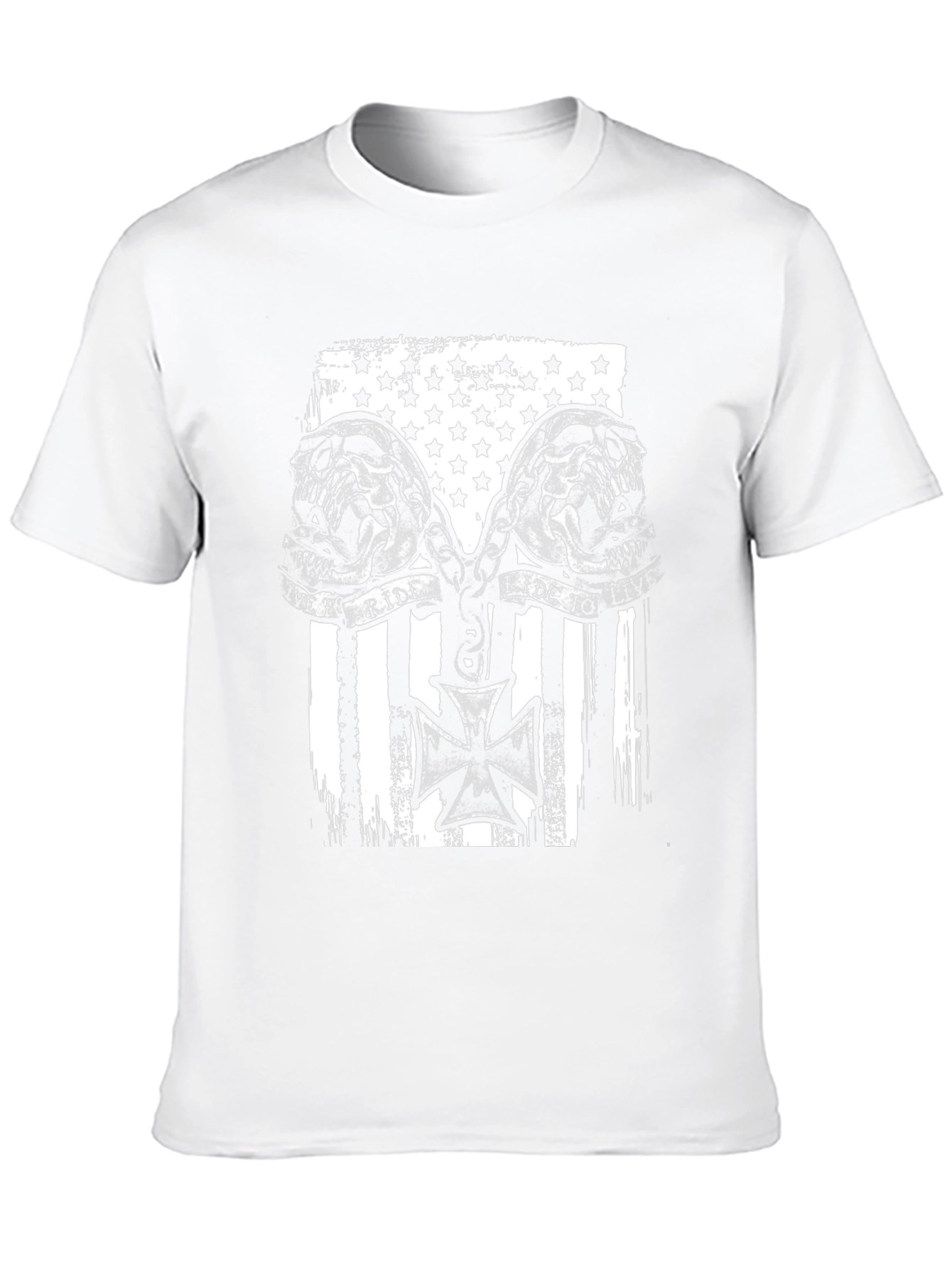 Skull Rider Flag Graphic T-Shirt