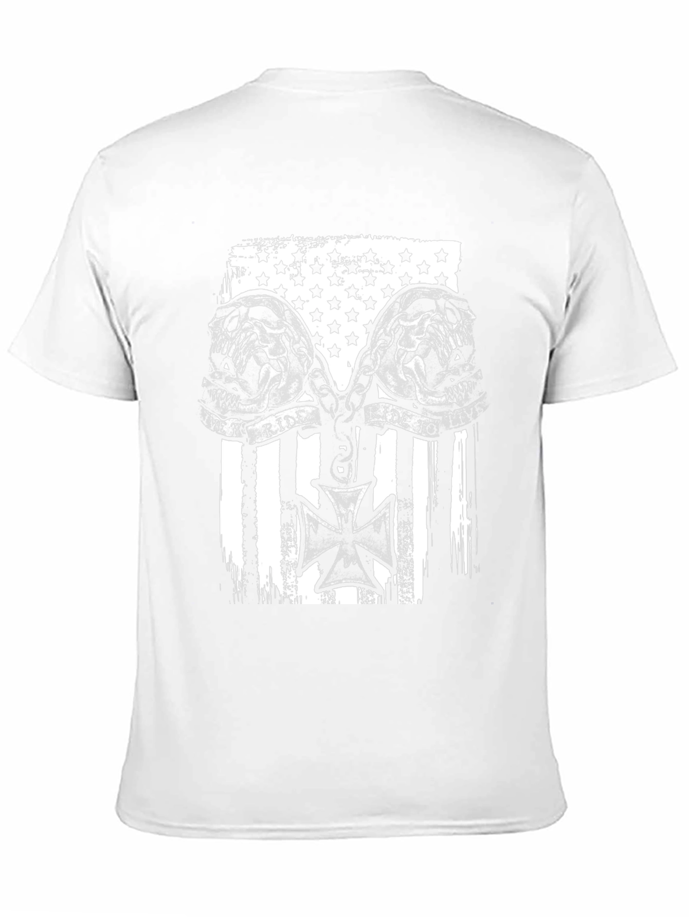 Skull Rider Flag Graphic T-Shirt