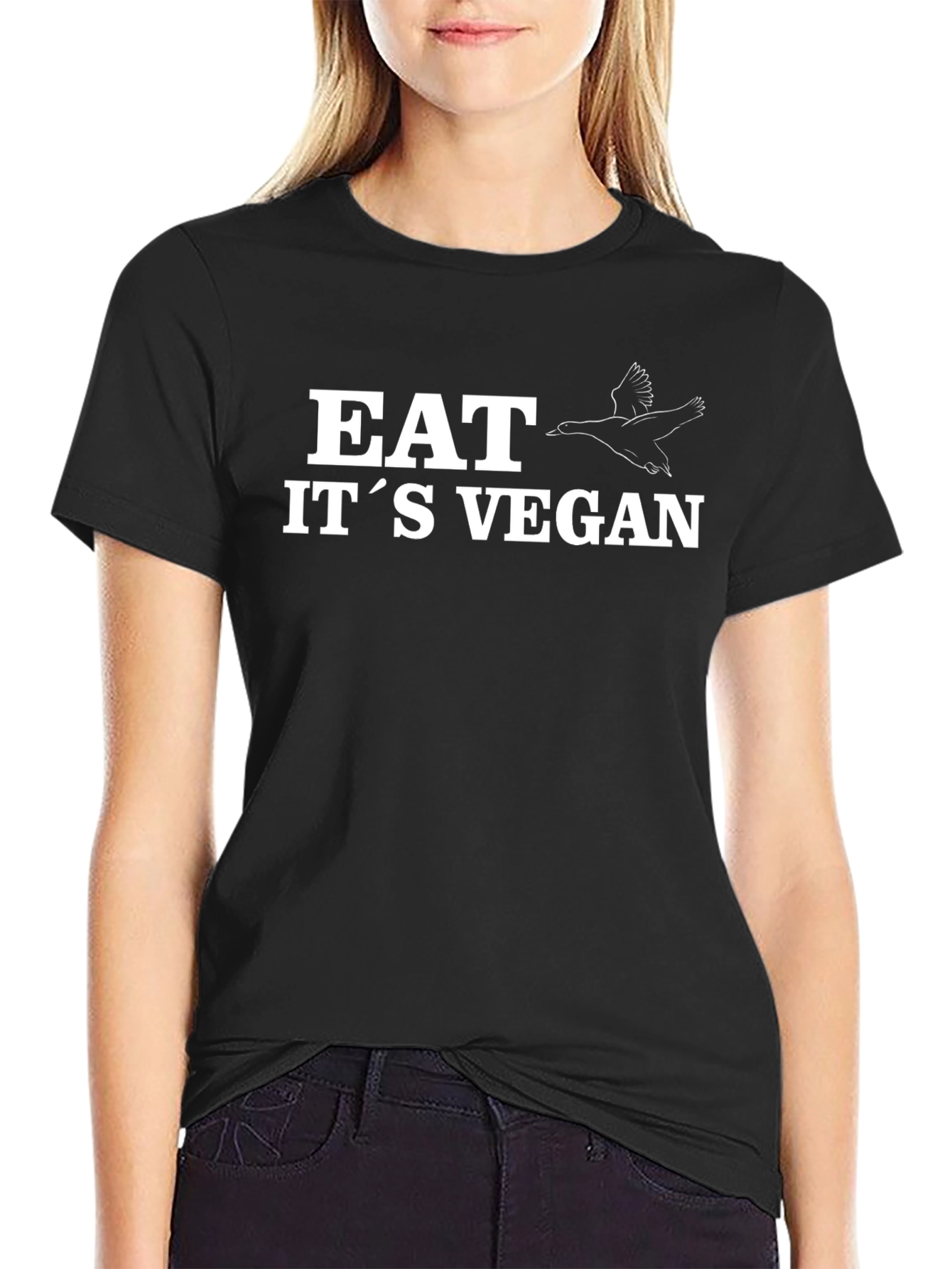 Eat Its Vegan Goose T-Shirt - Black
