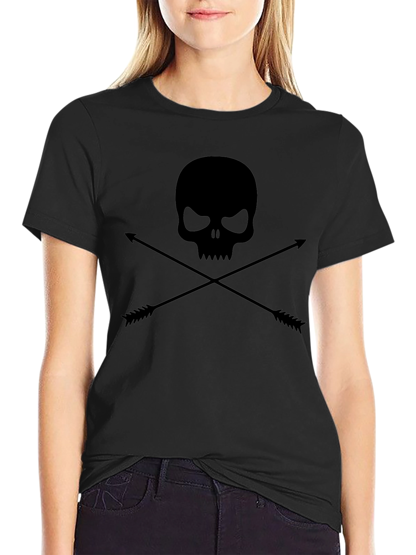 Skull & Arrows Graphic Tee - Mens Black T-Shirt