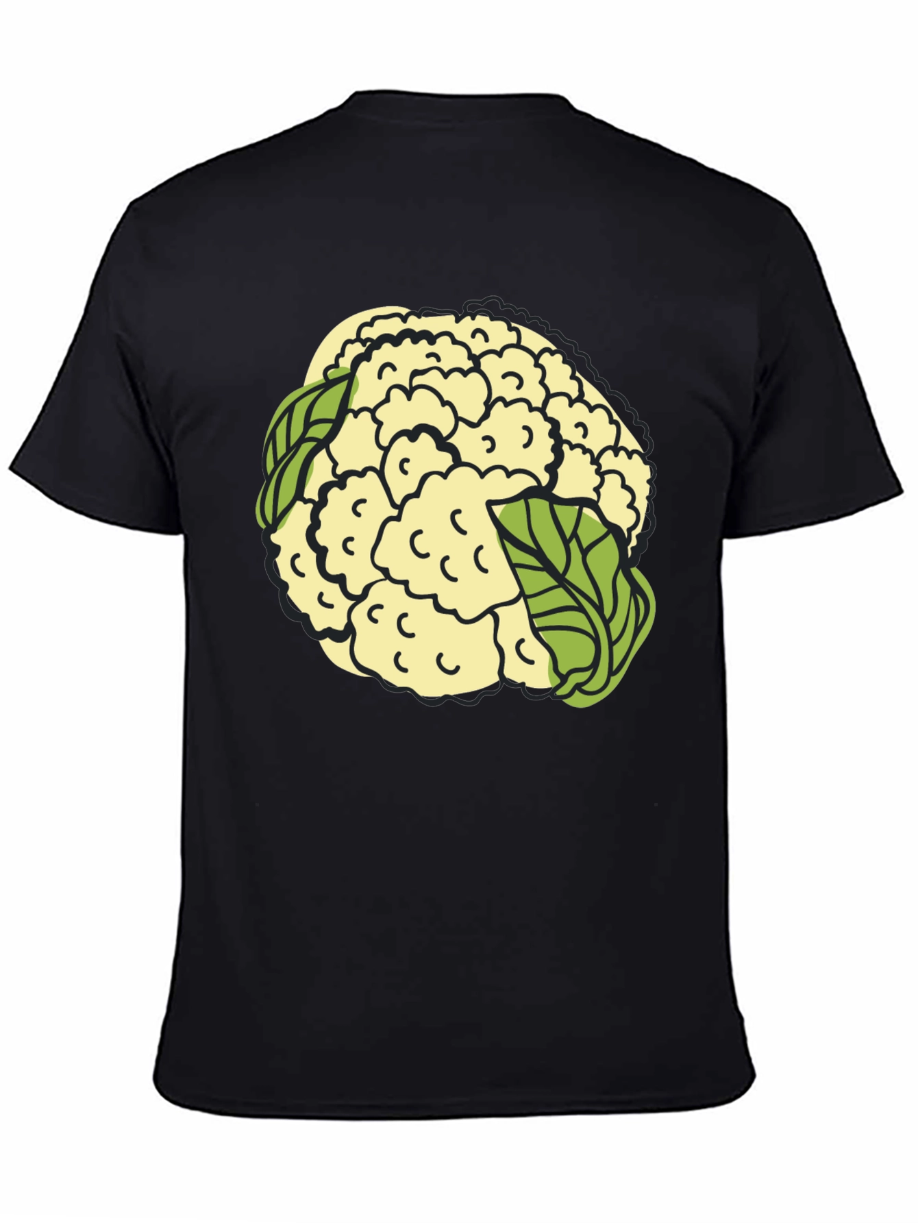 Cauliflower Graphic T-Shirt - Black Cotton Tee