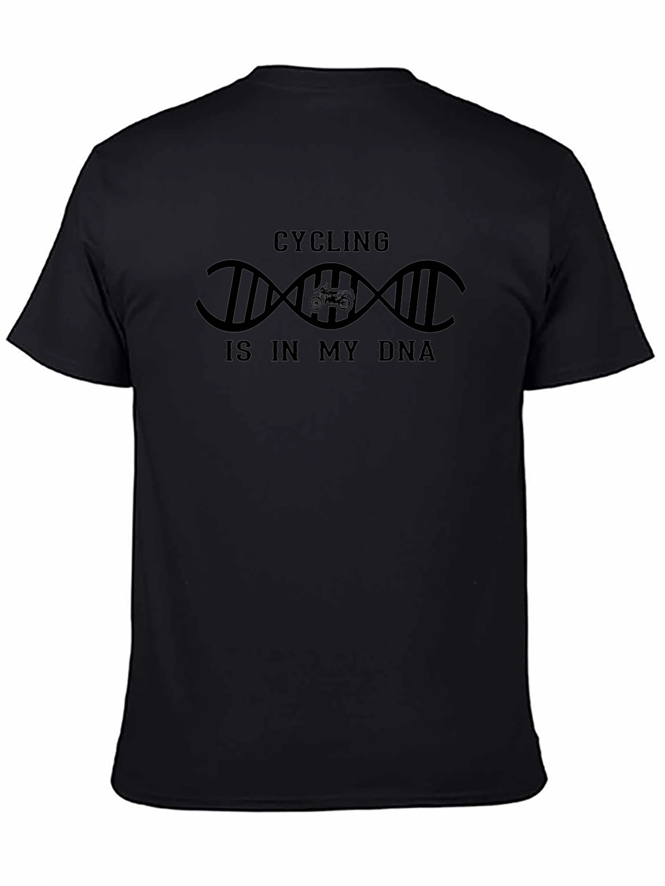 Cycling DNA T-Shirt -  Black Cotton Tee