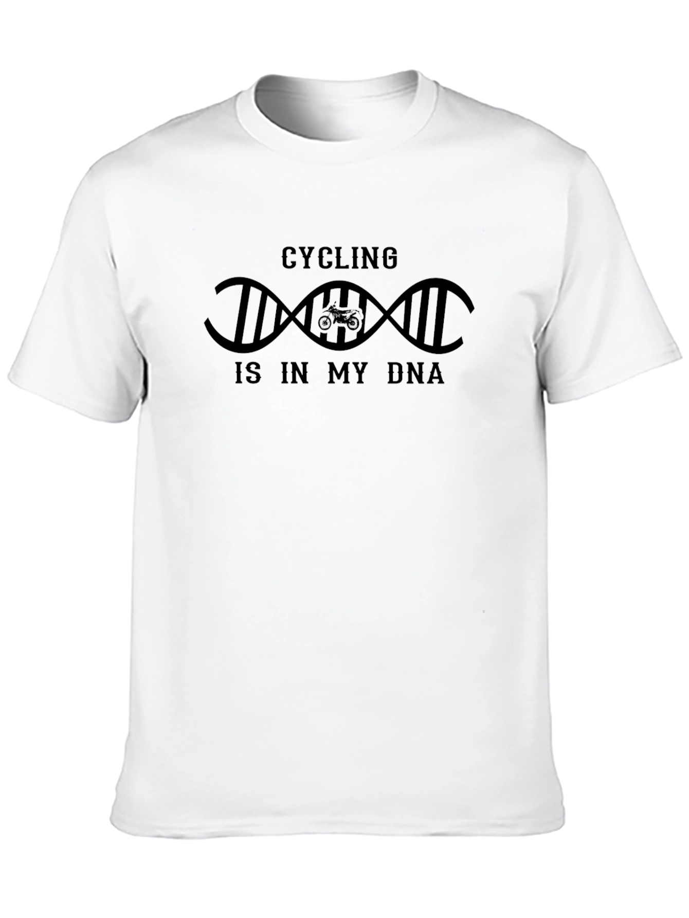 Cycling DNA T-Shirt -  Black Cotton Tee