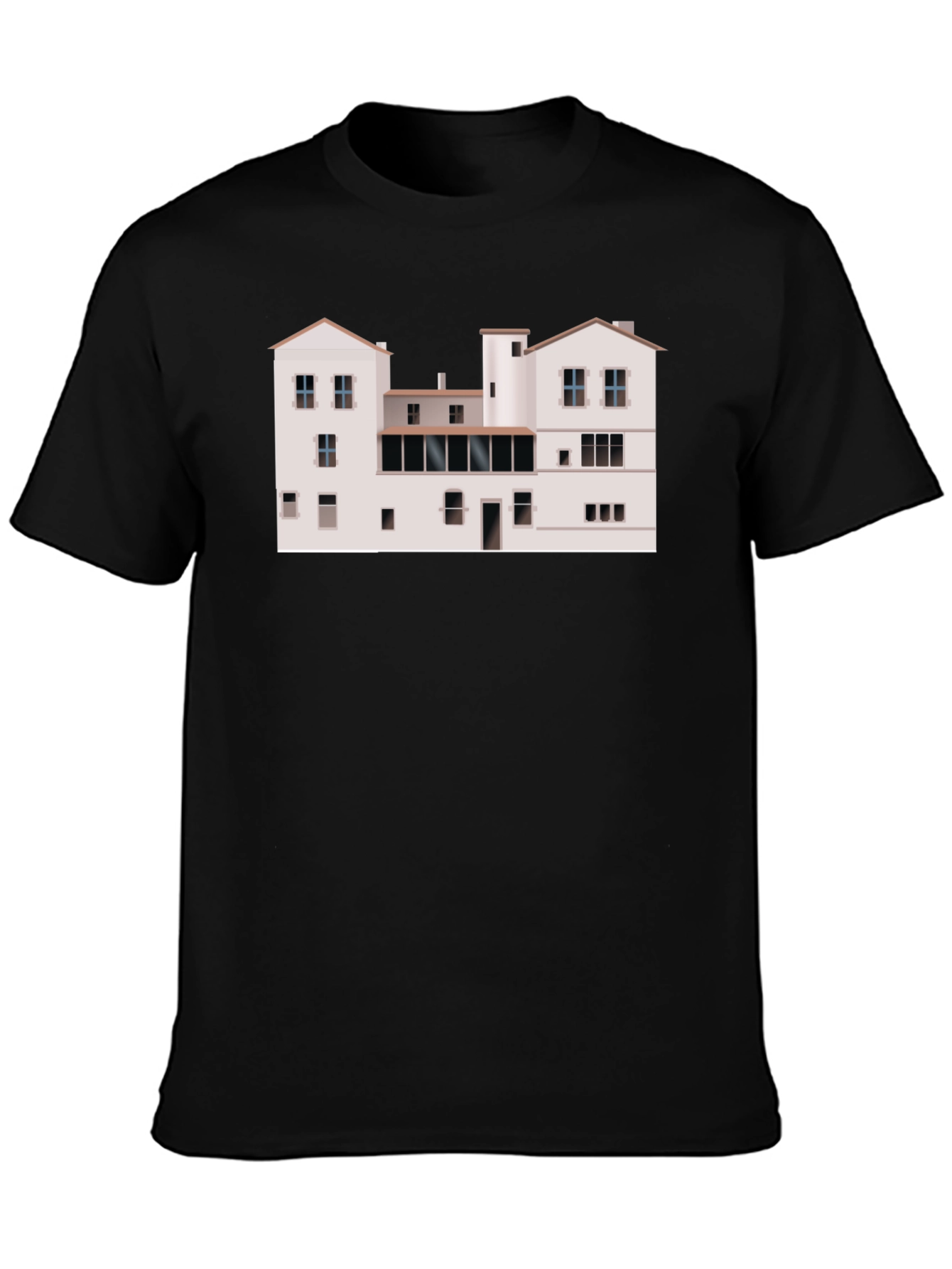 Unique Architecture Building T-Shirt - Black