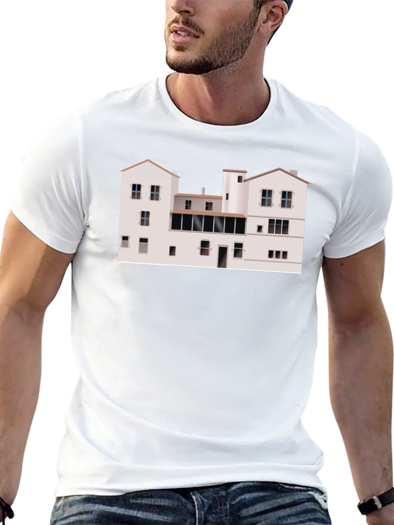 Unique Architecture Building T-Shirt - Black