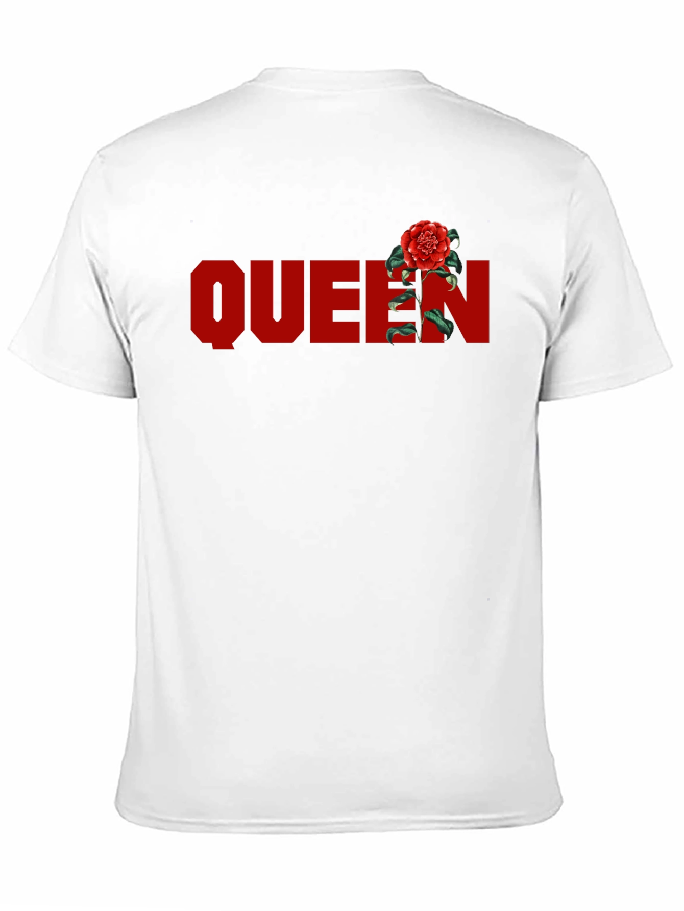 Queen Rose Graphic T-Shirt - Stylish Crew Neck Tee