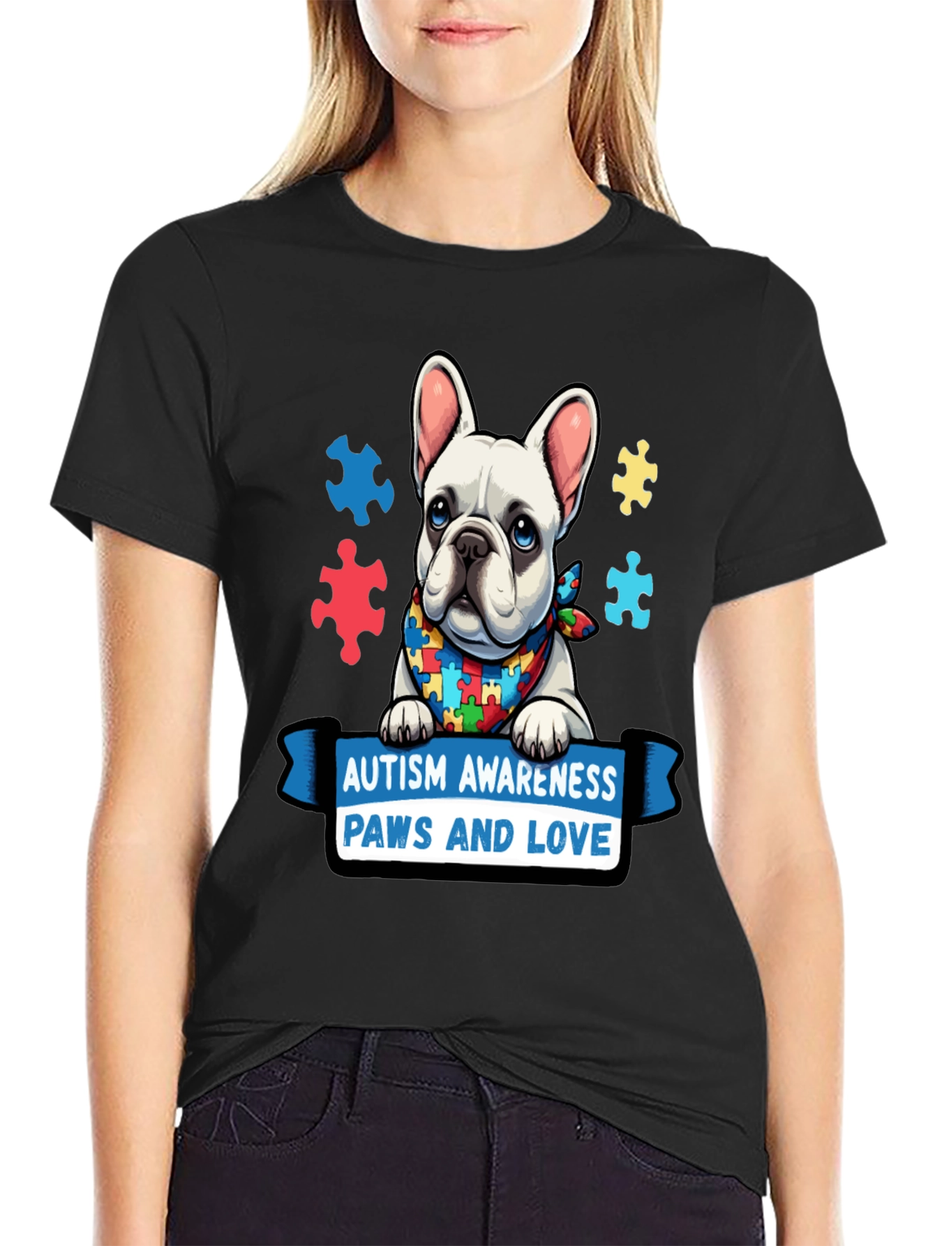 Autism Awareness Dog T-Shirt: Paws and Love