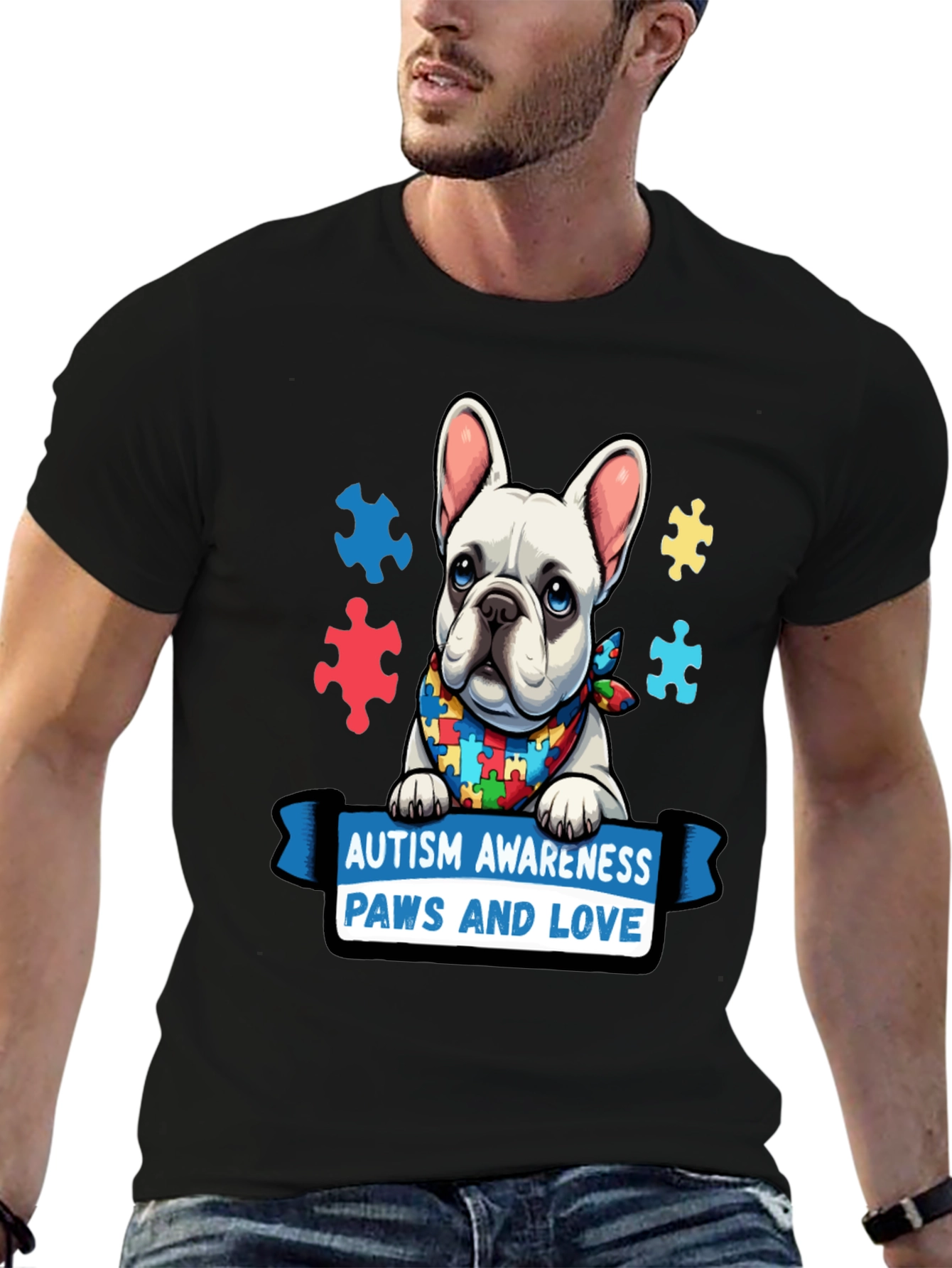 Autism Awareness Dog T-Shirt: Paws and Love