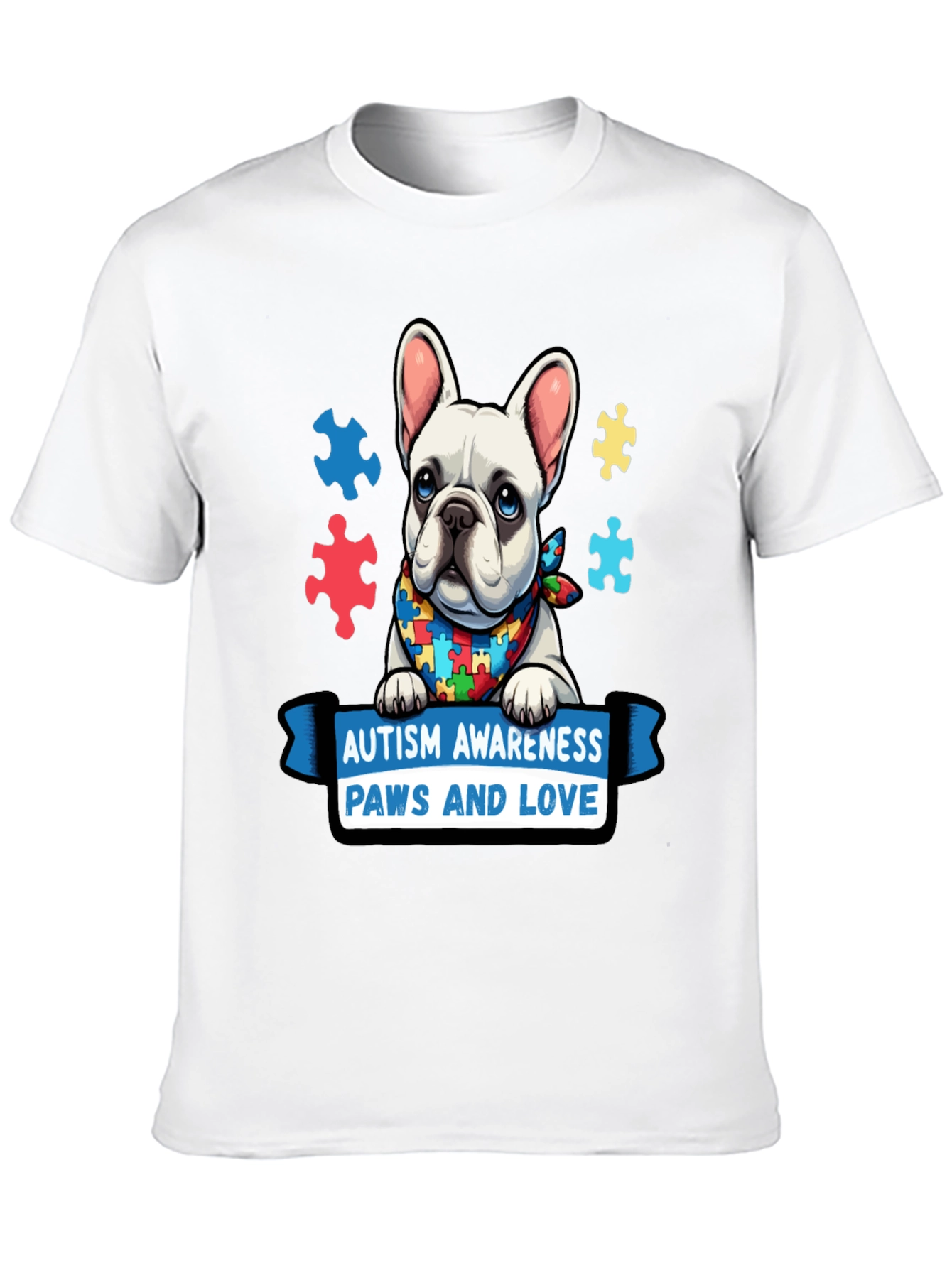 Autism Awareness Dog T-Shirt: Paws and Love
