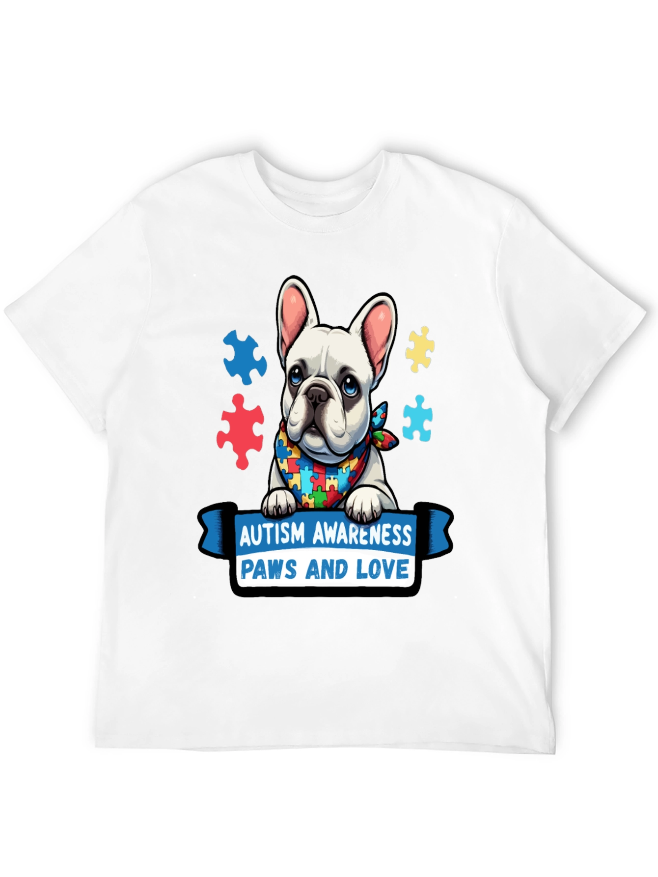 Autism Awareness Dog T-Shirt: Paws and Love