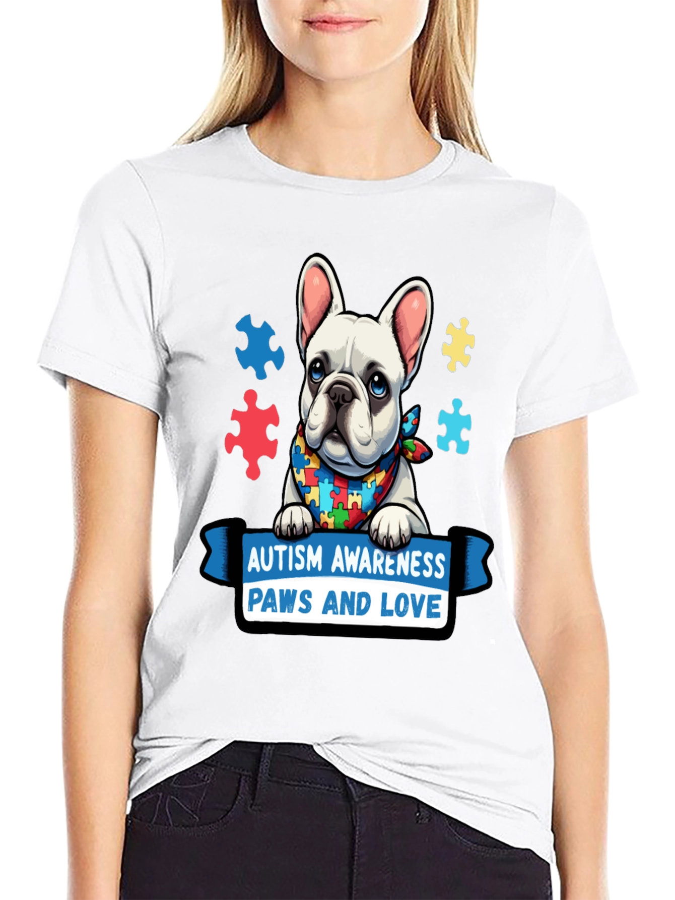 Autism Awareness Dog T-Shirt: Paws and Love