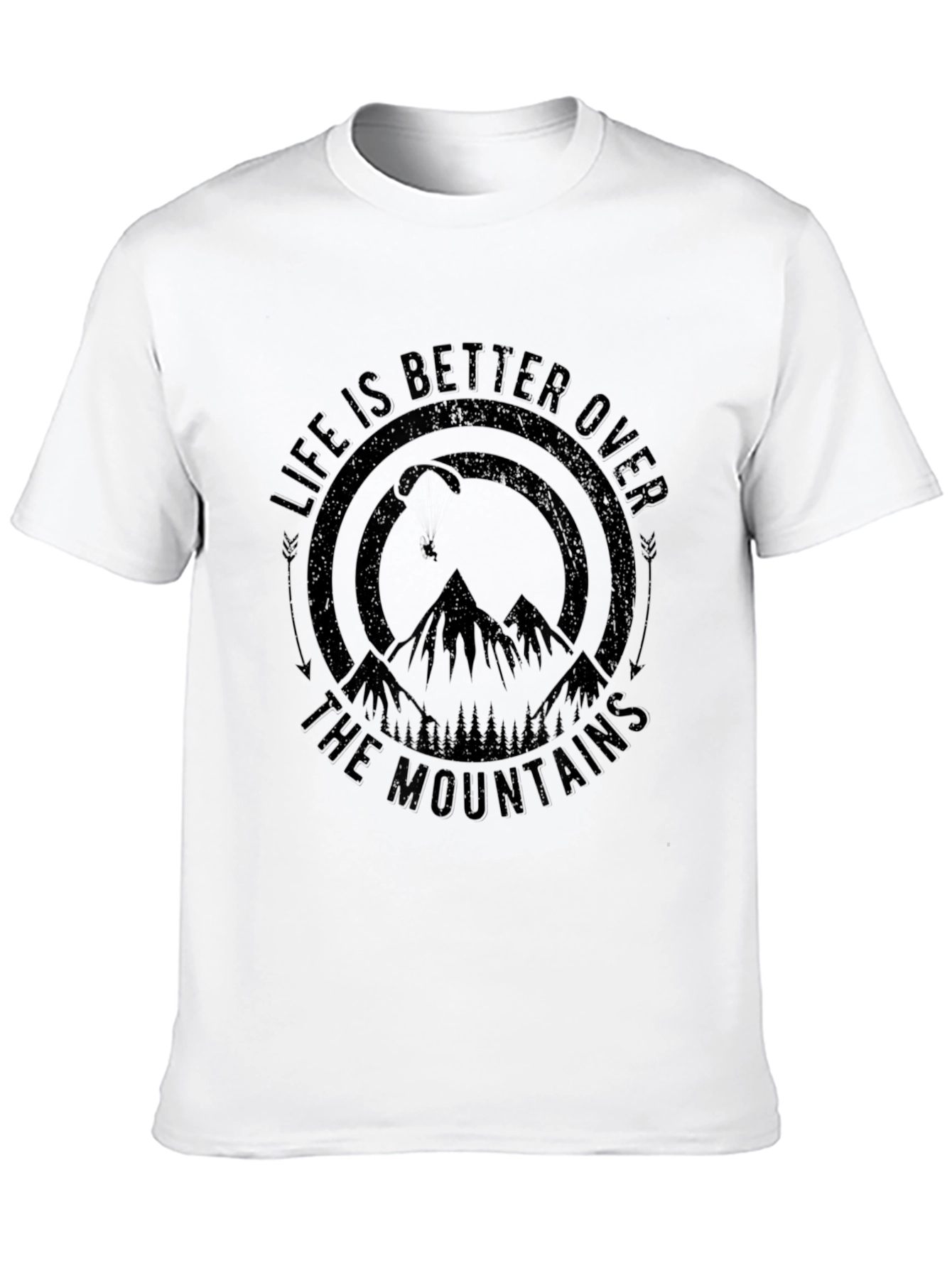 Life is Better Over the Mountains Black T-Shirt