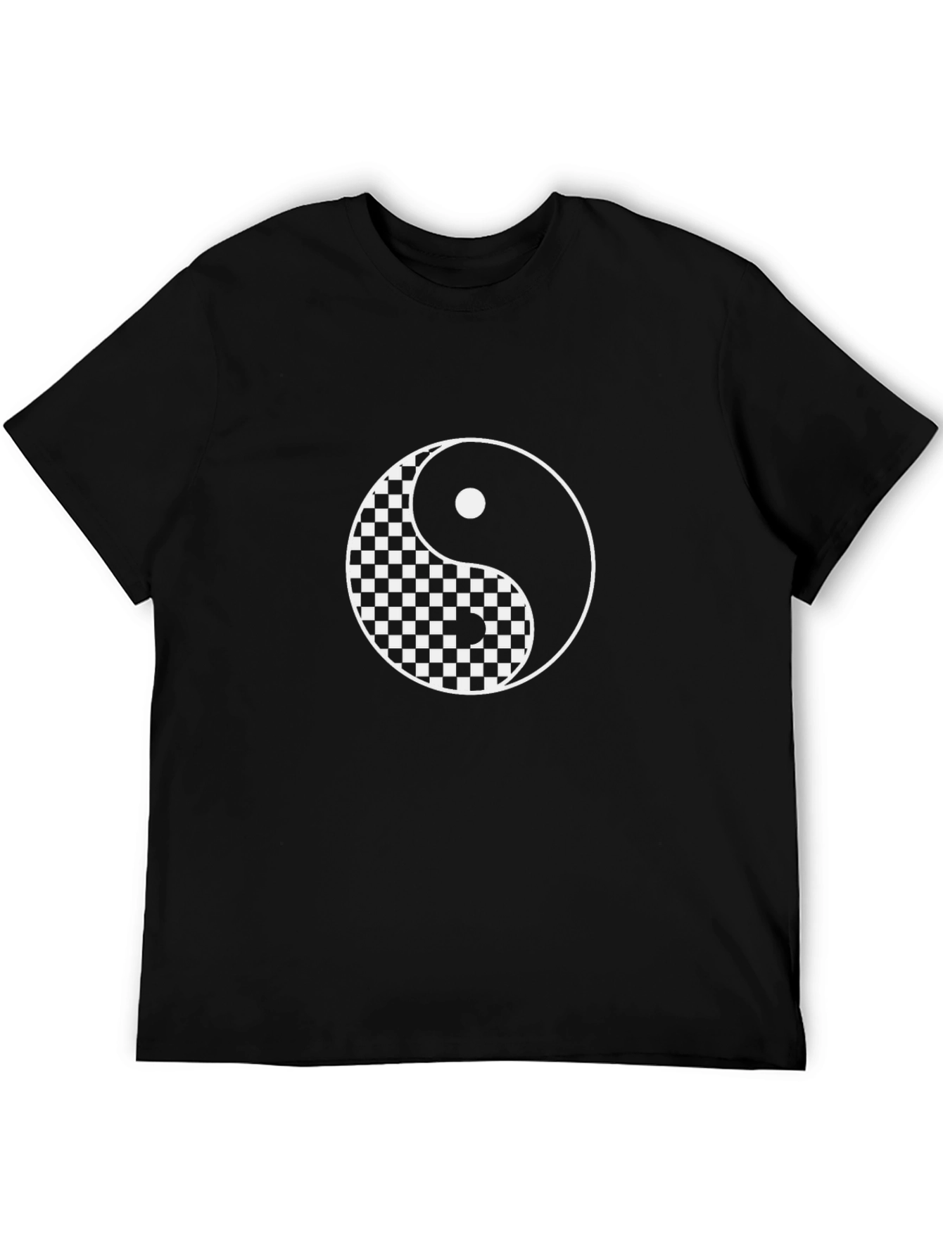 Yin Yang Checkerboard Graphic Tee