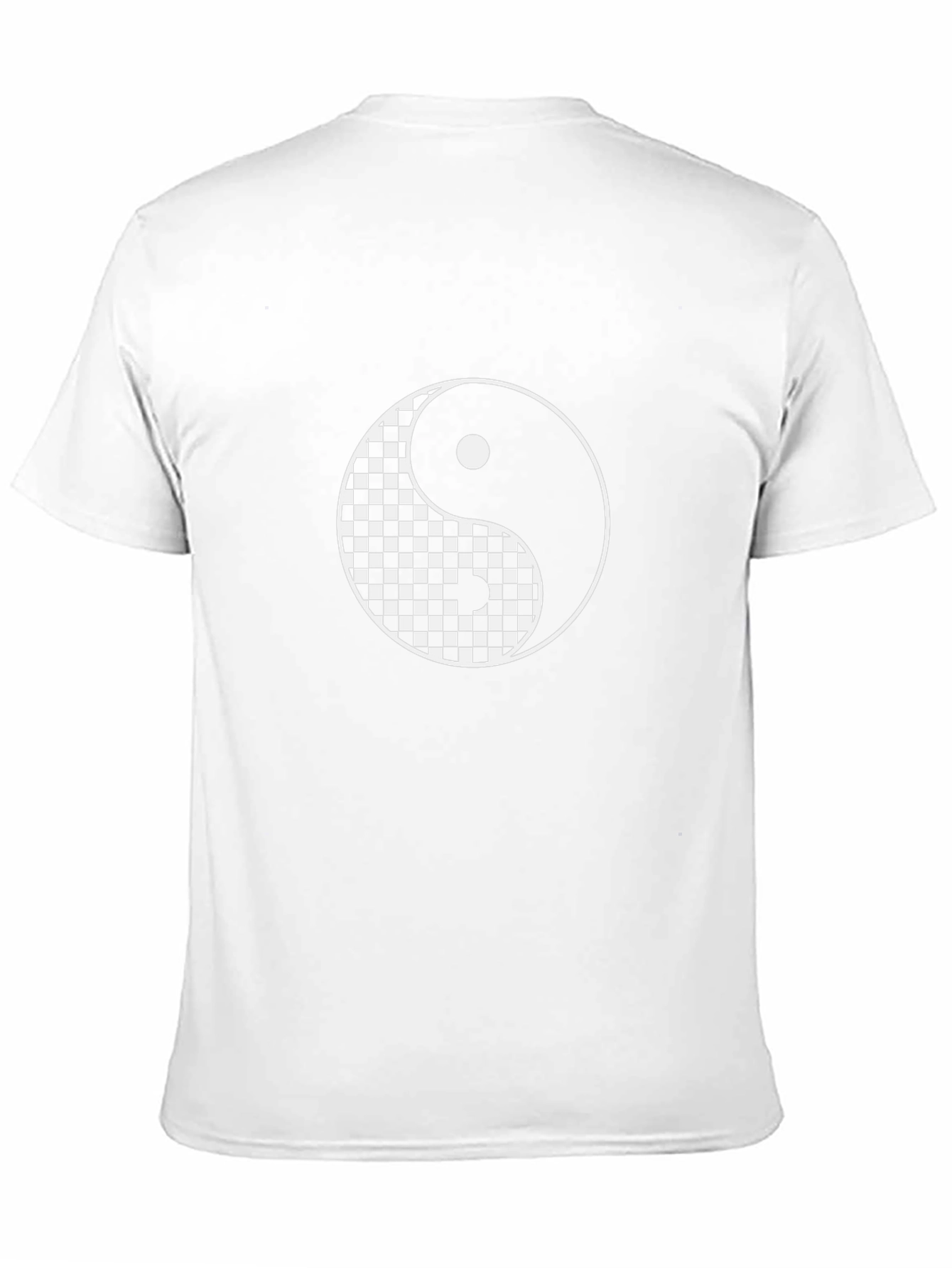 Yin Yang Checkerboard Graphic Tee