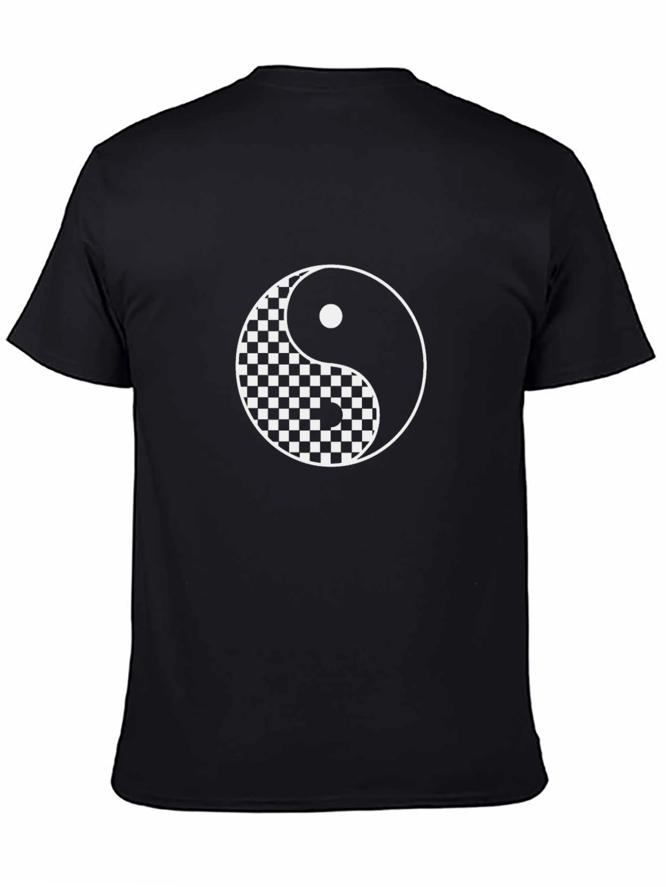 Yin Yang Checkerboard Graphic Tee