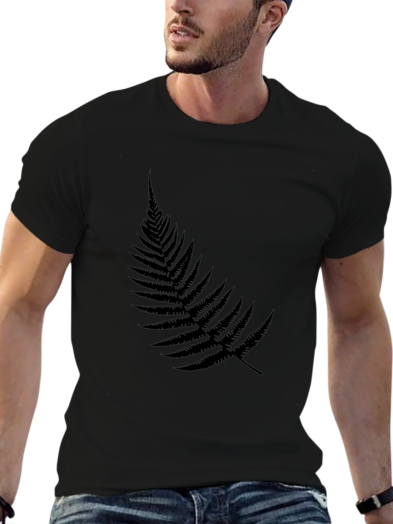 Black Fern Graphic Tee - Casual Comfort