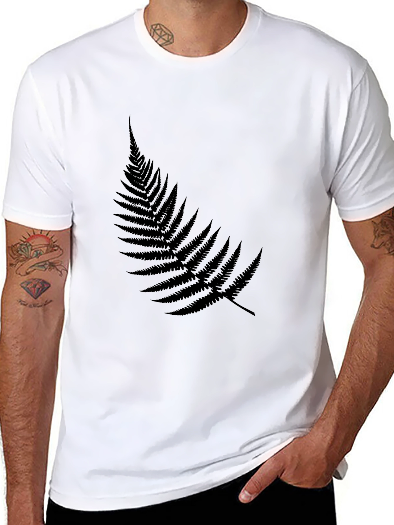 Black Fern Graphic Tee - Casual Comfort