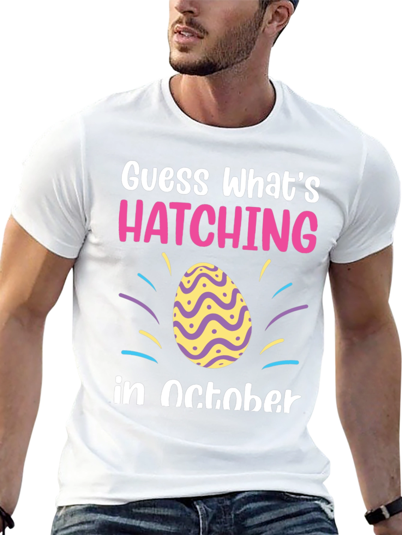 October Hatching T-Shirt - Baby Announcement Tee