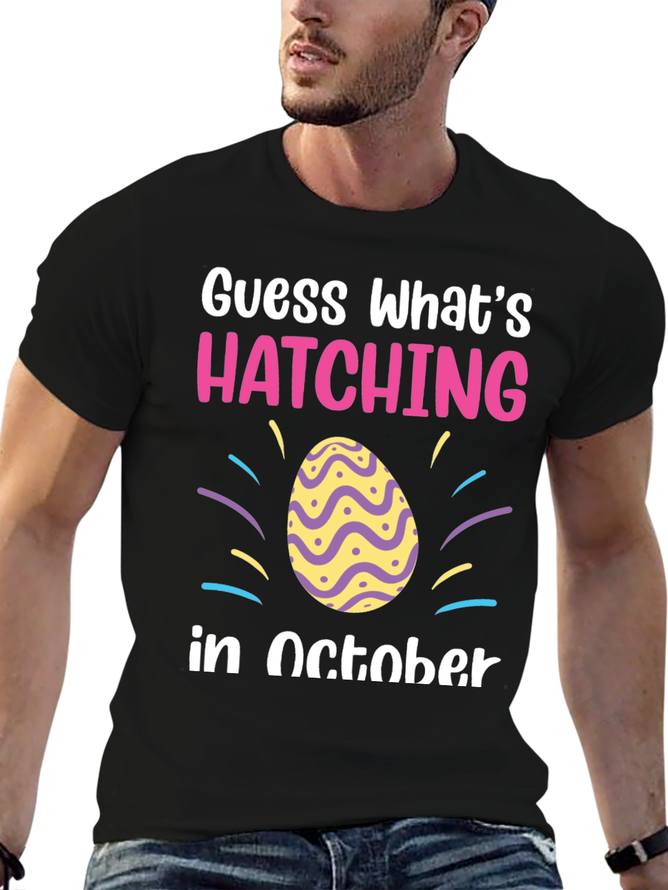 October Hatching T-Shirt - Baby Announcement Tee