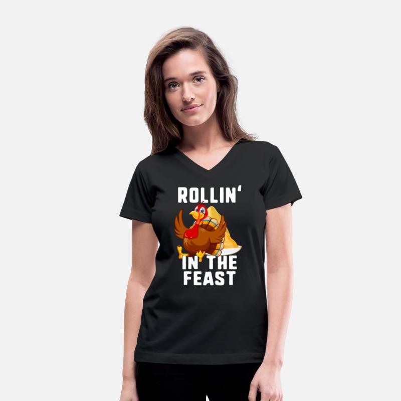 Thanksgiving Shirt, Rollin' In The Feast Funny
