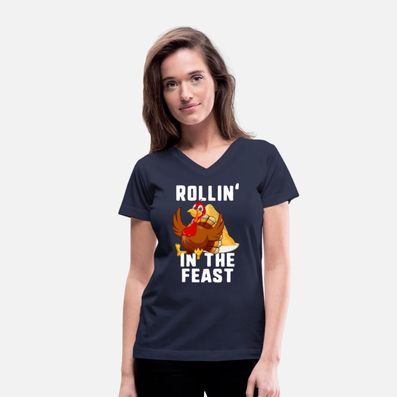 Thanksgiving Shirt, Rollin' In The Feast Funny