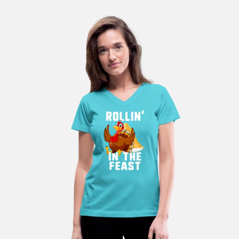 Thanksgiving Shirt, Rollin' In The Feast Funny