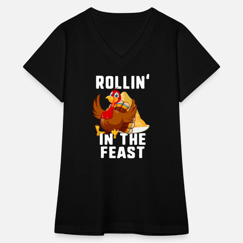 Thanksgiving Shirt, Rollin' In The Feast Funny