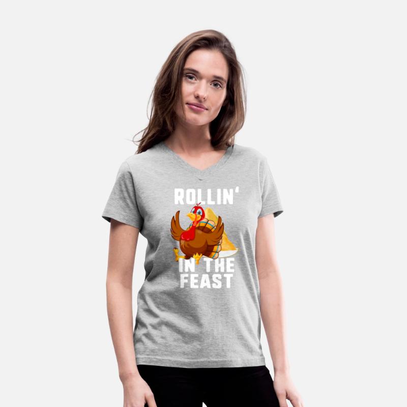Thanksgiving Shirt, Rollin' In The Feast Funny